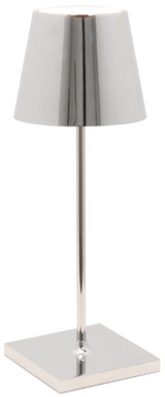 A Zafferano Poldina Pro Mini Table Lamp with a white shade.