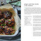 A baking dish with roasted chicken thighs garnished with green onions, accompanied by a recipe for ginger and miso sticky roast chicken from the Lemon Apron Cookbook on the right side of the image.