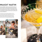 A page from "Glamorous Cocktails" showcasing the glamorous Connaught Martini recipe. It features a close-up shot of the Martini, a man preparing the drink with William Yeoward glassware, and a detailed signature recipe description.