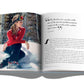 A book with a picture of a woman in the snow captured in Assouline's Aspen Style.