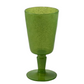 The Memento Acrylic Lime Collection features a textured green plastic goblet with a short stem, making it an ideal bold addition to your acrylic set and perfect for outdoor dining.