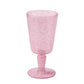 Part of the Memento Acrylic Pink Collection, this translucent pink plastic goblet with a speckled design and short stem is perfect for stylish outdoor dining.