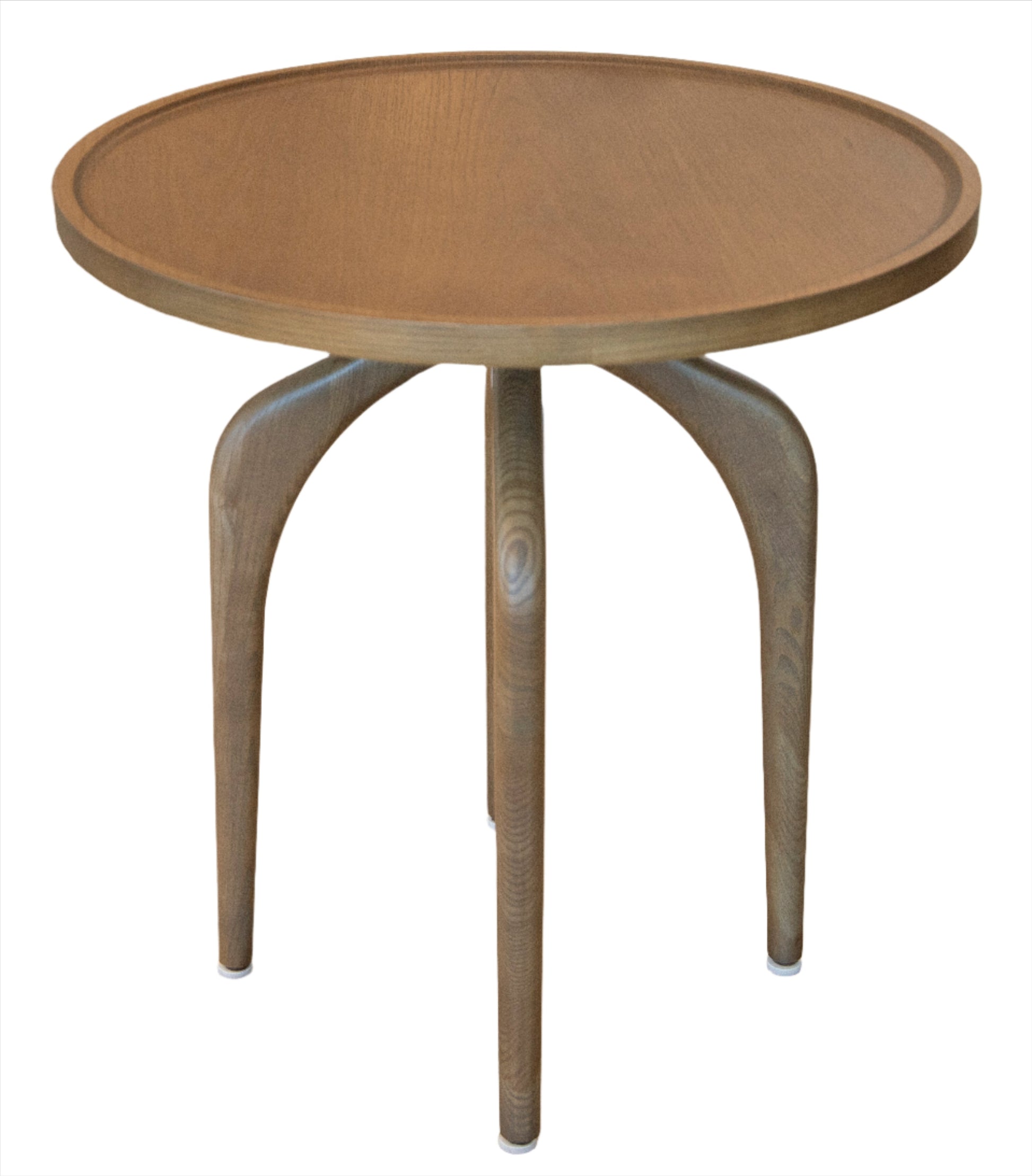 Form End Table with gentle edges, featuring three curved legs and a flat top, exemplifying modern balance.