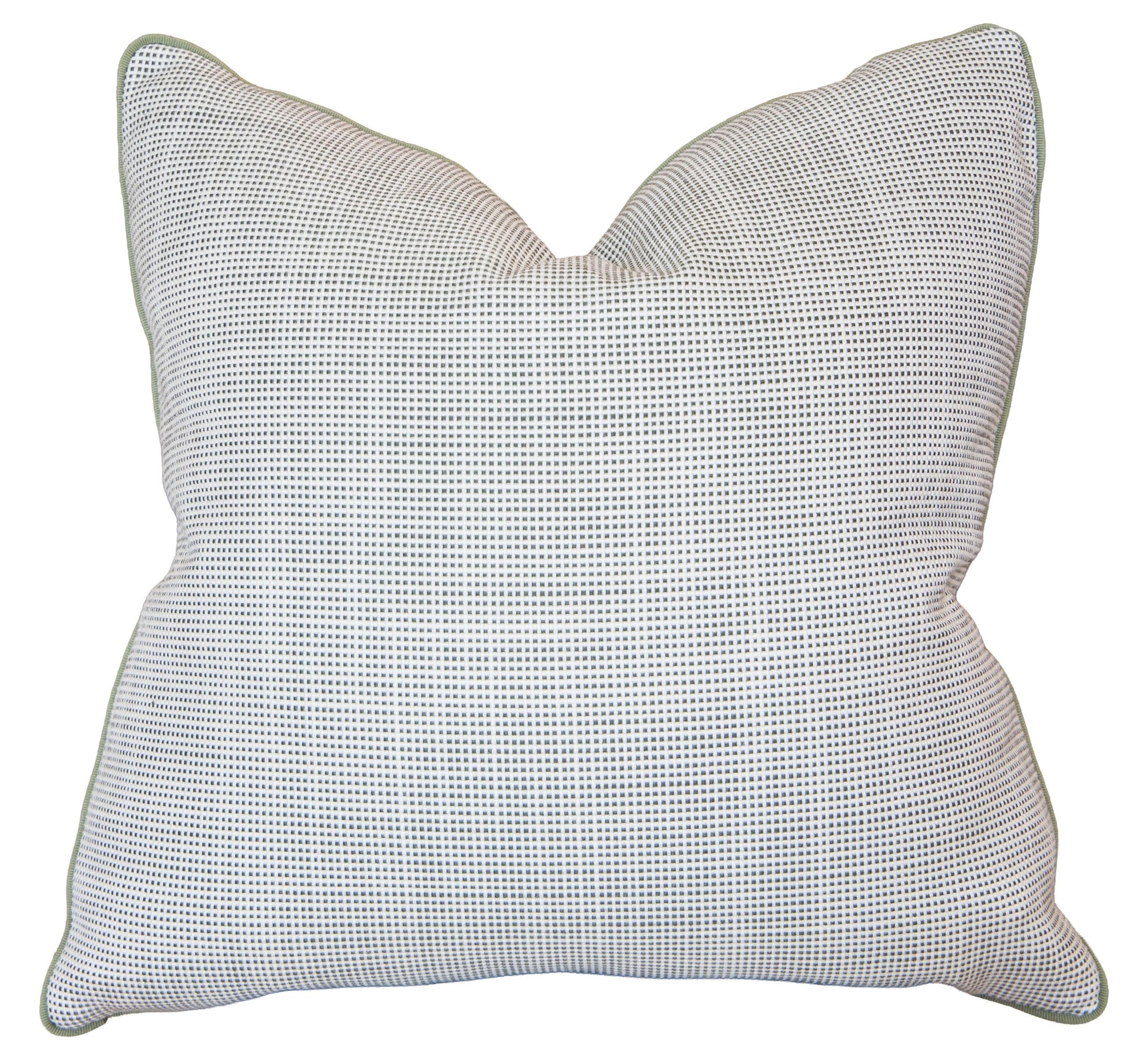 The Helios Olive Pillow is a square decorative pillow with a subtle small dot pattern on a light background, slightly pointed corners, and a soft, textured feel—crafted from premium materials for lasting comfort.