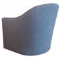 The Sloan Swivel Chair features modern blue upholstery and is displayed from the back against a white background.
