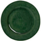 An empty Juliska Puro Basil Collection ceramic dinnerware set plate viewed from above.
