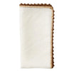 Kim Seybet Knotted Edge Napkin, Set of 4 - White / Natural / Brown