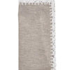 Kim Seybert Shell Edge Napkin, Set of 4 - Gray & White