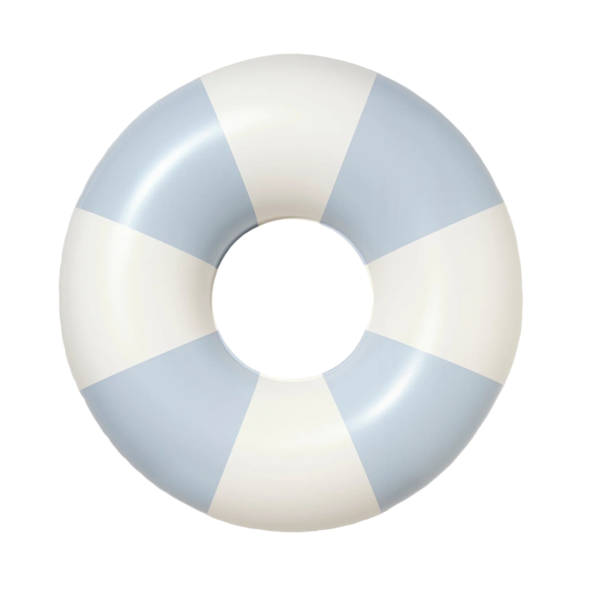 The SUNNYLiFE Poolside Tube Float Duck Egg Blue is a round inflatable swim ring with alternating light blue and white segments, reflecting the authentic summer style of Australia’s leading lifestyle brand.