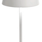 A Zafferano Poldina Pro Mini Table Lamp with a white shade.