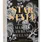 Book cover of "Star Style: Interiors of Martyn Lawrence Bullard" by Martyn Lawrence Bullard, featuring black and white floral designs and gold text. Foreword by Cher, principal photography by Douglas Friedman, showcasing eclectic interiors of celebrity homes.