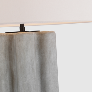 Vellig Medium Table Lamp, Oyster Stained Concrete