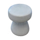 The Mushroom Stool is a small, round, mushroom-shaped accent piece with a wide top and flared base made from white porcelain. Photographed on a plain white background, it brings charm to any space.