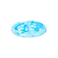 The Nashi Home Serveware Collection, Aqua, features a marbled blue and white round resin disk displayed on a white background—a stunning serving piece that elevates any home decor.