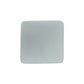 A matte light blue fiberstone square stool with slightly rounded corners is shown against a white background, echoing the clean lines of modern seating or minimalist design.