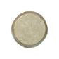 A cream and white Wave Stool with a round shape, viewed from above against a white background.