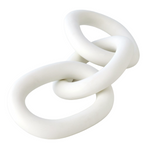 A sculptural statement piece featuring three interlocking, white oval-shaped rings, the 3 Ring Chain is perfect for adding a touch of Italian ceramics elegance to your wall décor.