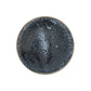 A round ceramic piece with a speckled black and gray glaze, reminiscent of fine porcelain, similar to the Feathered Grey Barrel Stool, viewed from above against a white background.
