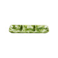 Rectangular green marbled tray from the Nashi Home Serveware Collection, Forest, featuring three compartments—viewed from above on a white background. A stylish piece to enhance your home decor.