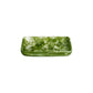 The Nashi Home Serveware Collection, Forest features a rectangular green marbled glass tray with raised edges, ideal for serving or as an elegant home decor accent, shown on a white background.