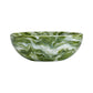 The Nashi Home Serveware Collection, Forest, showcases a round bowl crafted from resinware with a green and white marbled design—ideal as a stylish serving dish or decorative accent for your home.