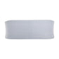 Light blue and white striped strapless bandeau top displayed against a white background, inspired by the fresh chambray look of the Bari Sofa.