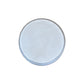 A round, flat White Barrel Stool in light gray is viewed from above against a white background, evoking the look of fine porcelain garden stools.