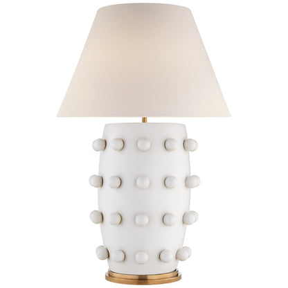 Linden Large Table Lamp, Plaster White