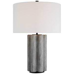 Vellig Medium Table Lamp, Oyster Stained Concrete