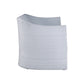 The Bari Sofa in Chambray features modern light blue and white striped upholstery with water-resistant cushions, shown from the side against a white background.