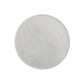 A plain, round, white Fine Porcelain Ribbed Garden Stool set against a white background highlights the elegance of fine porcelain craftsmanship.