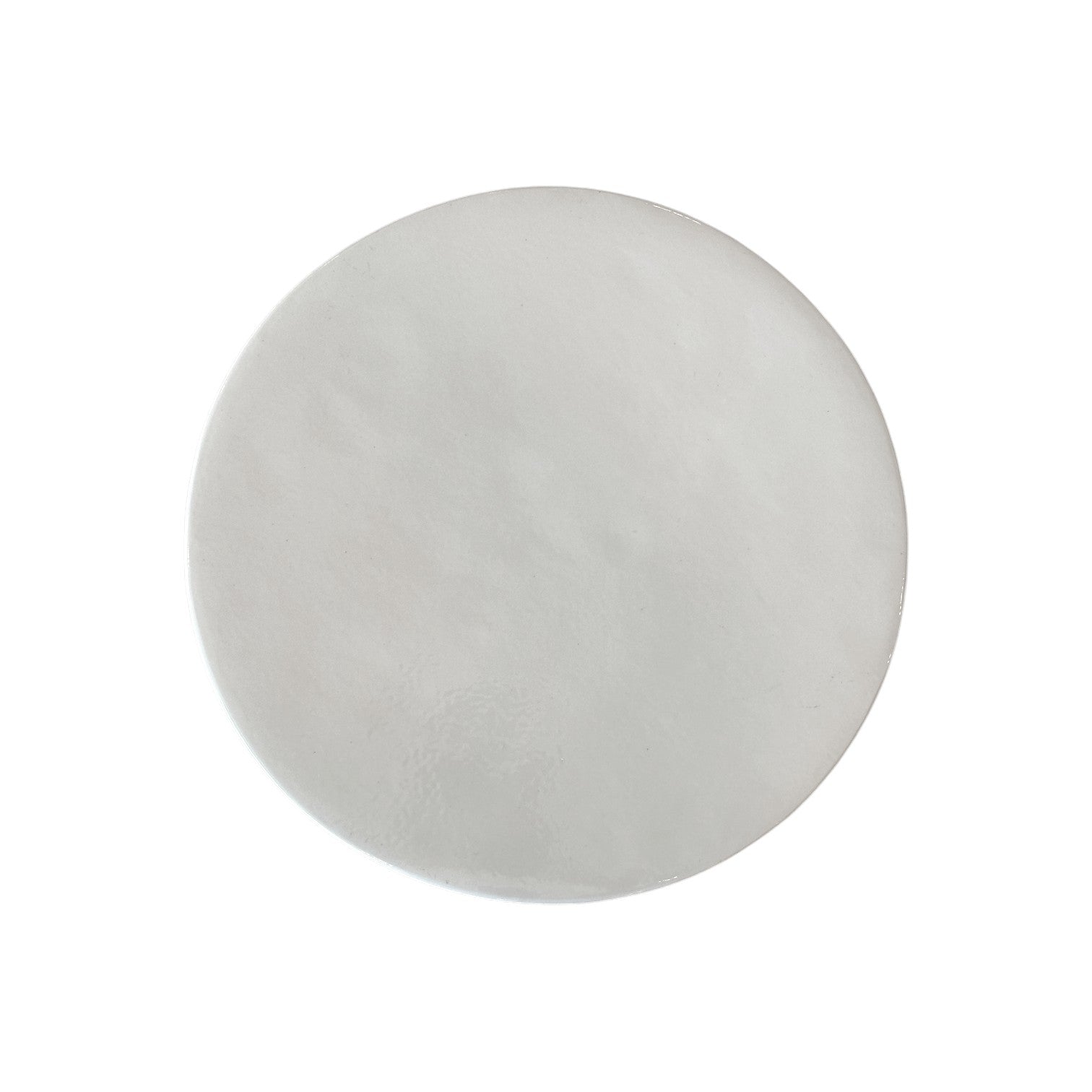 A plain, round, white Fine Porcelain Ribbed Garden Stool set against a white background highlights the elegance of fine porcelain craftsmanship.
