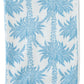 Immerse in Palm Beach vibes with the Weezie Towels x Meg Braff Pool Lounge Cover, featuring blue palm trees on a white backdrop.