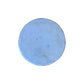 A round, flat Light Blue Ming Style Garden Stool with a smooth, solid light blue surface is shown from above on a white background, evoking an antique ceramic look reminiscent of dragon kiln-fired wares.