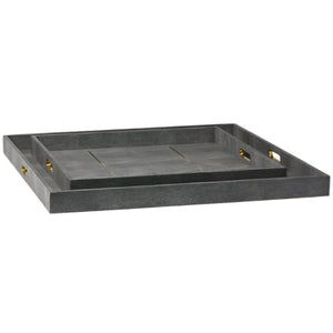 Daina Cool Gray Shagreen Large Tray