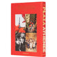 A red book titled "Plaza Athenee" showcases images of various scenes, including the Eiffel Tower, people enjoying French hospitality in a luxurious setting, flowers, and a crowded event.