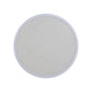 The Bari Round Coffee Table in Chambray features a light blue and white resin wicker design, reminiscent of rope detail, displayed against a plain white background.