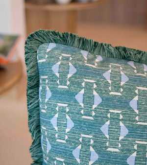 Teal Sicily Outdoor Pillow