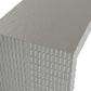 A stack of white paper napkins with a textured, overlapping edge evokes minimalist design—ideal for styling on your Lance Console Table.