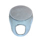 A White Ming Style Garden Stool with a large, flat, circular top and an antique finish, photographed on a white background.