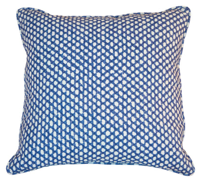 Royal Blue Wicker Outdoor Pillow