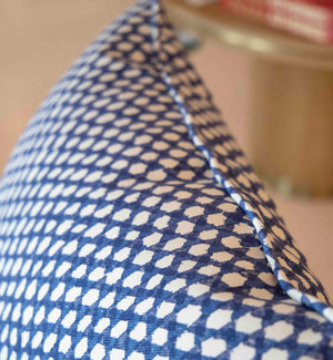 Royal Blue Wicker Outdoor Pillow