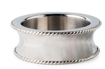 A stainless steel ring with braided edges from the Juliska Graham Barware Collection.