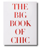 A white cover with the large red text "THE BIG BOOK OF CHIC" centered in serif font, reflecting Miles Redd's flair for eclectic design and interior excellence.